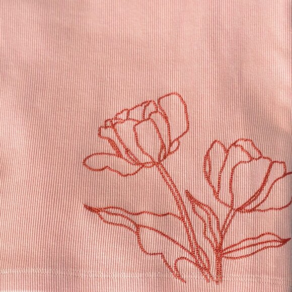 NWOT Free People Denim and Bone Butterfly Tulip Tank in Rose - Size XS - Picture 8 of 11